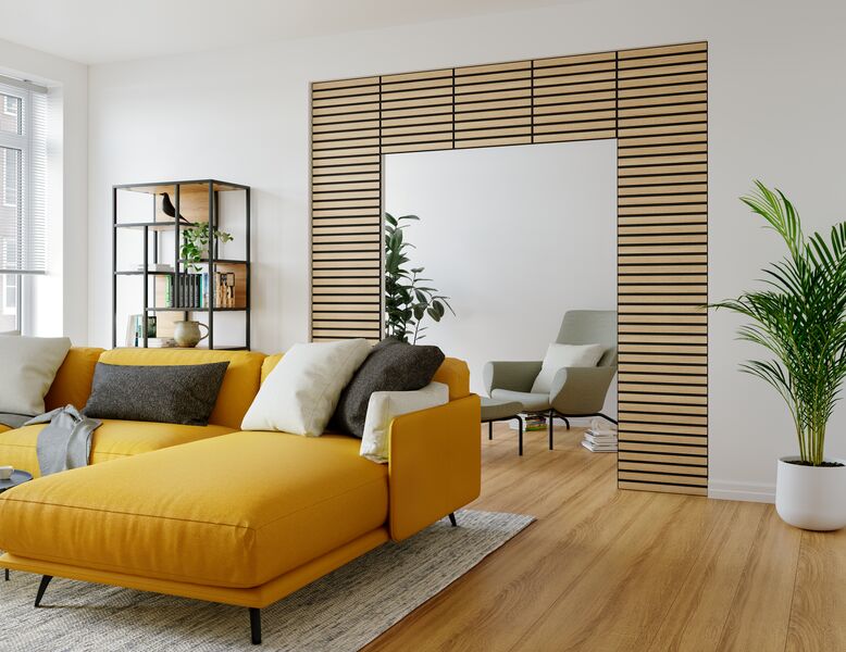 Decowall Acoustic Tile Natuur Eiken 50x50 cm, 4 stuks