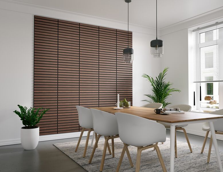Decowall Acoustic Tile Walnoot 50x50 cm, 4 stuks