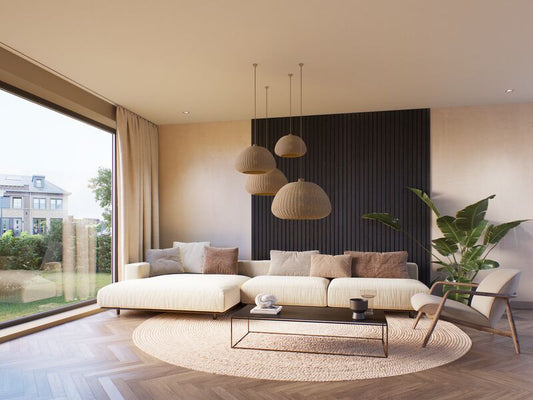 Decowall acoustic in de woonkamer